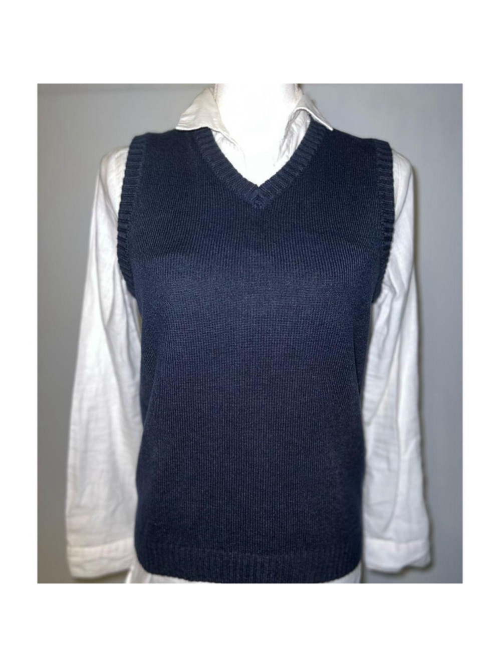 Girls French Toast Navy V-Neck Sweater Vest Size XL